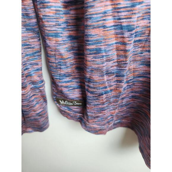 Matilda Jane Tunic Blouse space dye sz L stretch ruffle hippie boho nwt buttons - Picture 3 of 8